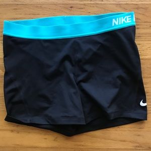 Nike Pro Shorts with Blue Band